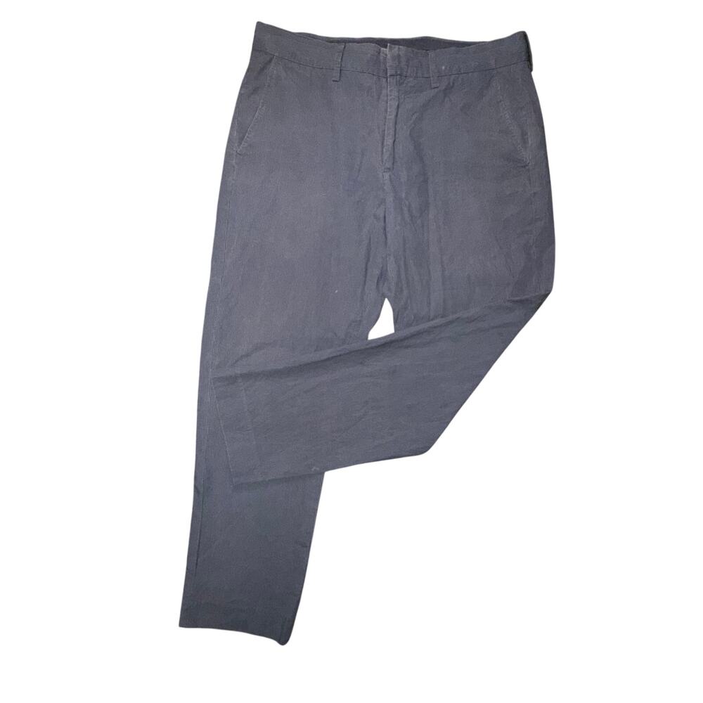 J.Crew Slim Bedford Seersucker Pants Mens 32x30 Navy Blue White Pinstripe Chino